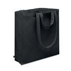 Branded Recycled Cotton Shopping Bag 38 x 12 x 41cm in Black