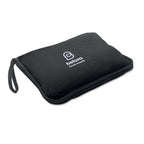 Branded 2 in 1 Travel Blanket and Pillow Set in Black