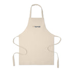 Branded Recycled Cotton Apron in Natural 180gsm