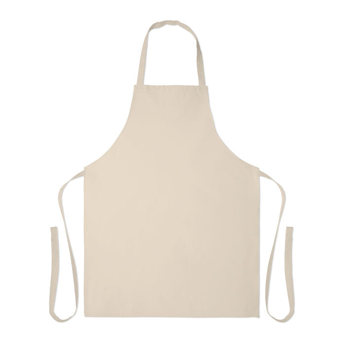 Branded Recycled Cotton Apron in Natural 180gsm without branding
