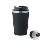 Branded Ceramic-Lined Tumbler - 350ml in Black