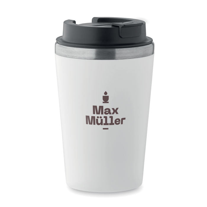 Branded Ceramic-Lined Tumbler - 350ml in White