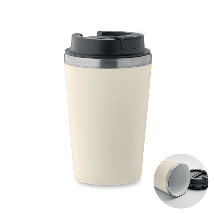 Branded Ceramic-Lined Tumbler - 350ml in Brown