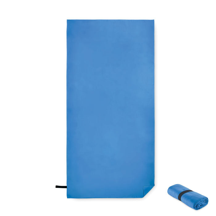 Branded Microfibre Sports Towel in Blue