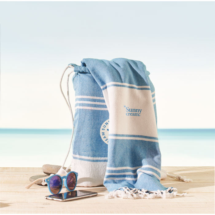 Branded Microfibre Sports Towel in use