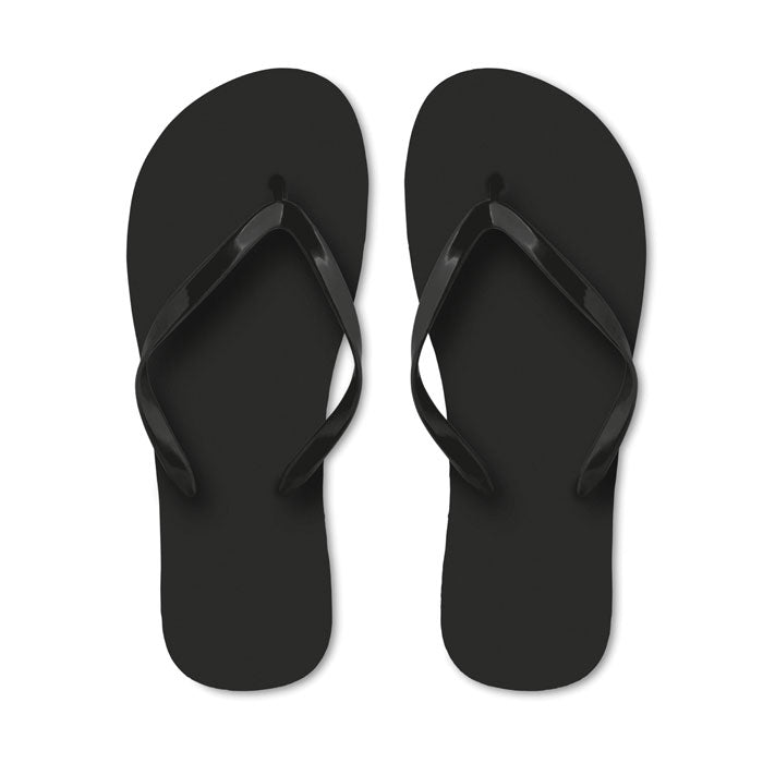 Branded EVA Beach Slippers in Black