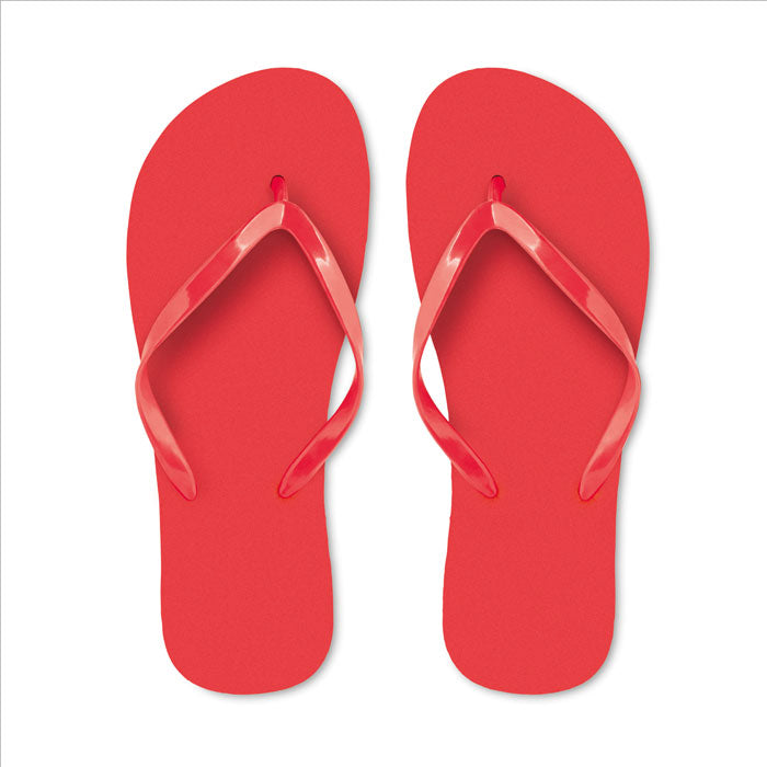 Branded EVA Beach Slippers in Red