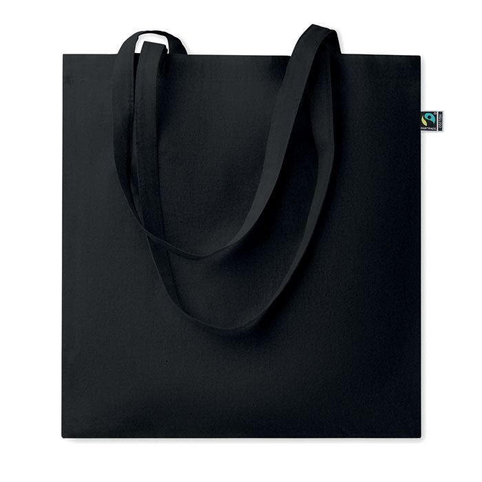 Branded Shopping Bag Fairtrade 180gsm 38 x 42cm in Black