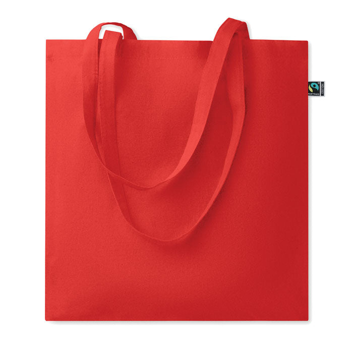 Branded Shopping Bag Fairtrade 180gsm 38 x 42cm in Red