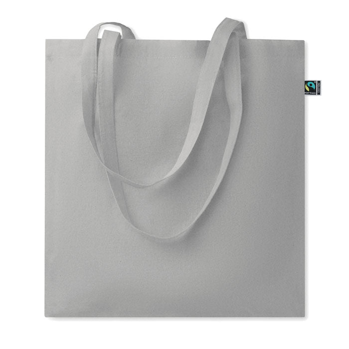 Branded Shopping Bag Fairtrade 180gsm 38 x 42cm in Grey