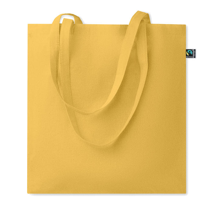 Branded Shopping Bag Fairtrade 180gsm 38 x 42cm in Yellow