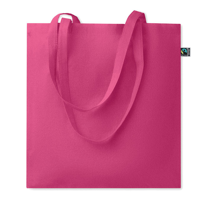 Branded Shopping Bag Fairtrade 180gsm 38 x 42cm in Pink