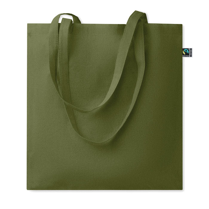 Branded Shopping Bag Fairtrade 180gsm 38 x 42cm in Green