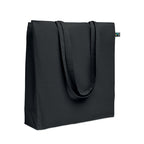Branded Shopping Bag Fairtrade 180gsm 38 x 12 x 42cm in Black