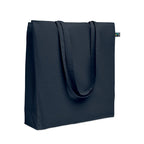 Branded Shopping Bag Fairtrade 180gsm 38 x 12 x 42cm in Blue