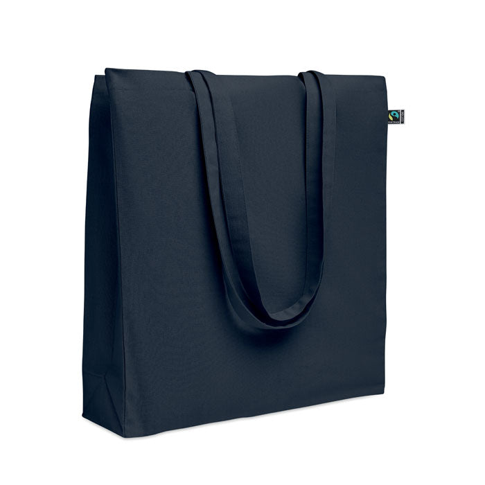 Branded Shopping Bag Fairtrade 180gsm 38 x 12 x 42cm in Blue
