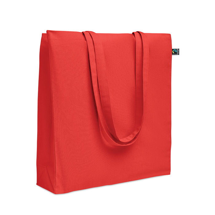 Branded Shopping Bag Fairtrade 180gsm 38 x 12 x 42cm in Red