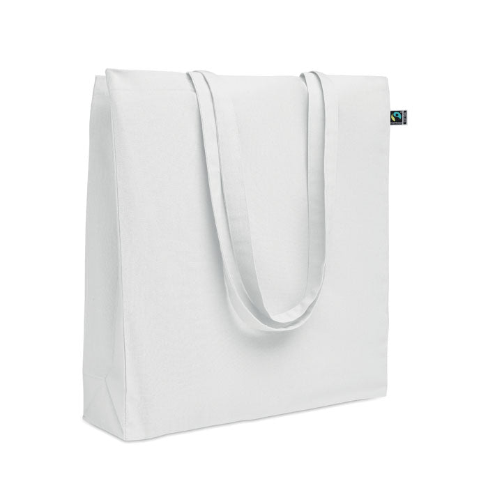 Branded Shopping Bag Fairtrade 180gsm 38 x 12 x 42cm in White