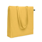Branded Shopping Bag Fairtrade 180gsm 38 x 12 x 42cm in Yellow