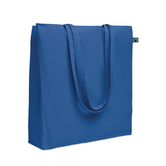 Branded Shopping Bag Fairtrade 180gsm 38 x 12 x 42cm in Blue