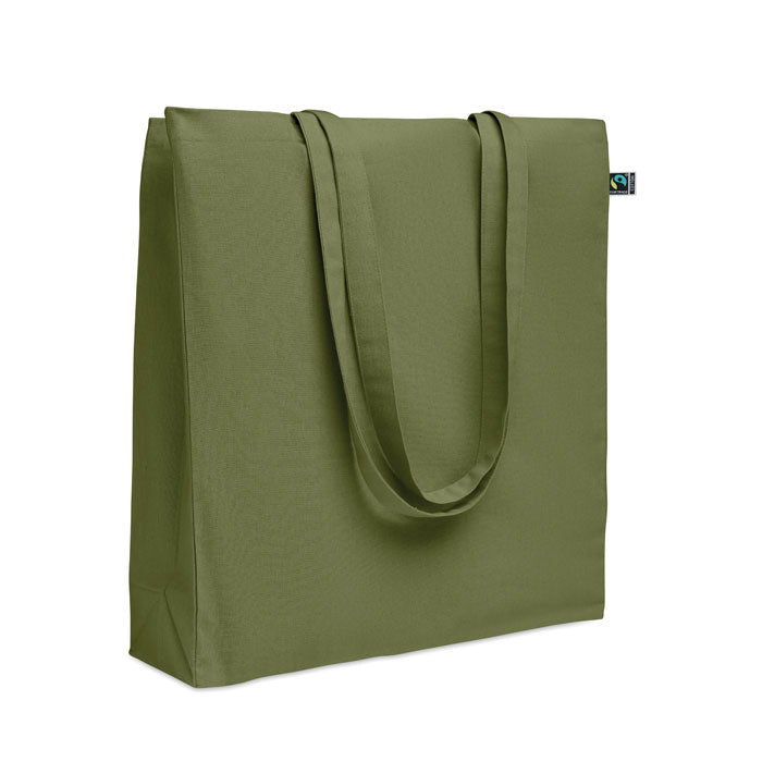 Branded Shopping Bag Fairtrade 180gsm 38 x 12 x 42cm in Green