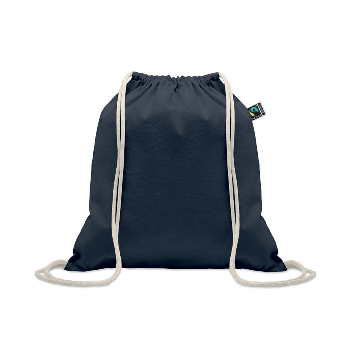 Branded Drawstring Bag Fairtrade 180gsm in Blue