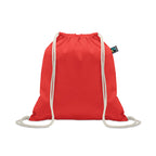Branded Drawstring Bag Fairtrade 180gsm in Red