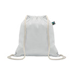 Branded Drawstring Bag Fairtrade 180gsm in White