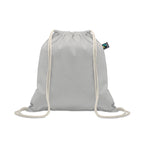 Branded Drawstring Bag Fairtrade 180gsm in Grey