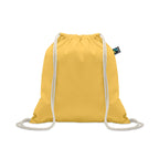 Branded Drawstring Bag Fairtrade 180gsm in Yellow