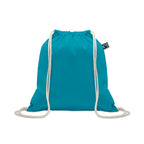 Branded Drawstring Bag Fairtrade 180gsm in Blue