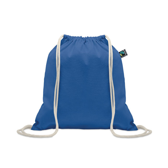 Branded Drawstring Bag Fairtrade 180gsm in Blue