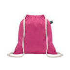 Branded Drawstring Bag Fairtrade 180gsm in Pink