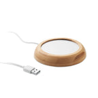 Branded Bamboo Mug Warmer with USB