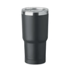 Branded Recycled Steel Tumbler - 500ml in Black