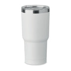 Branded Recycled Steel Tumbler - 500ml in White