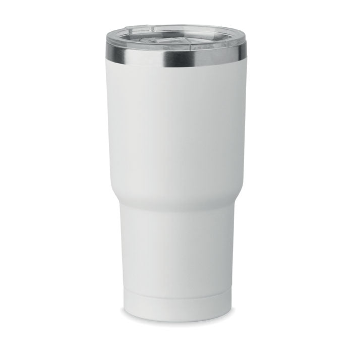 Branded Recycled Steel Tumbler - 500ml in White