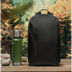 Branded 300D RPET Computer Backpack in use