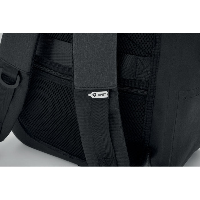 Branded 300D RPET Computer Backpack in use