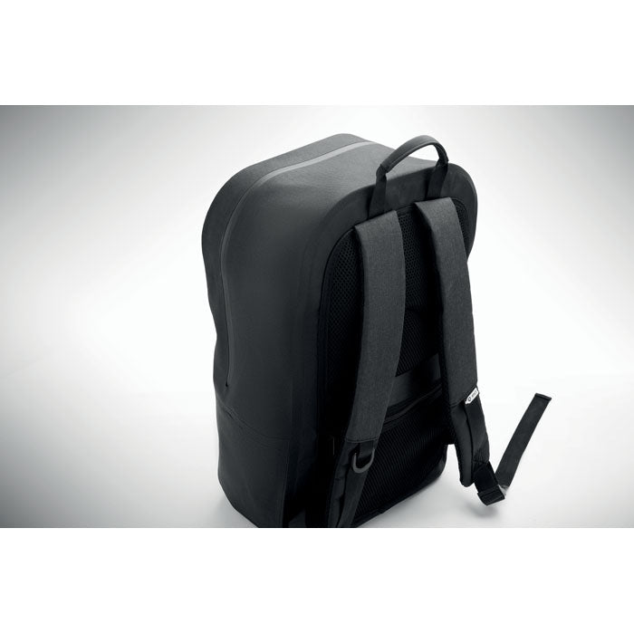 Branded 300D RPET Computer Backpack in use