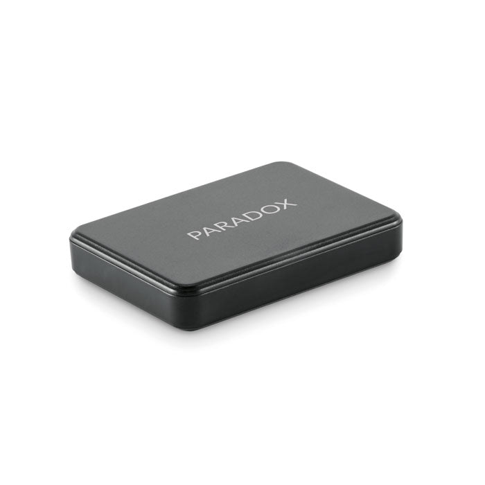 Branded Recycled ABS USB-C Power Bank 5000mAh in Black