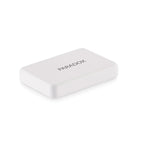 Branded Recycled ABS USB-C Power Bank 5000mAh in White