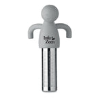 Branded Silicone Man Tea Infuser in Grey