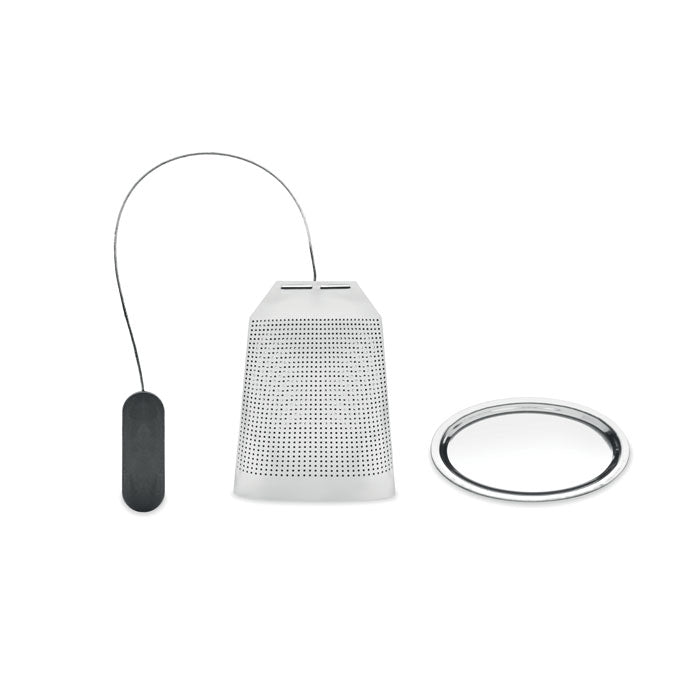Branded Teabag Shaped Tea Infuser with Plate without branding