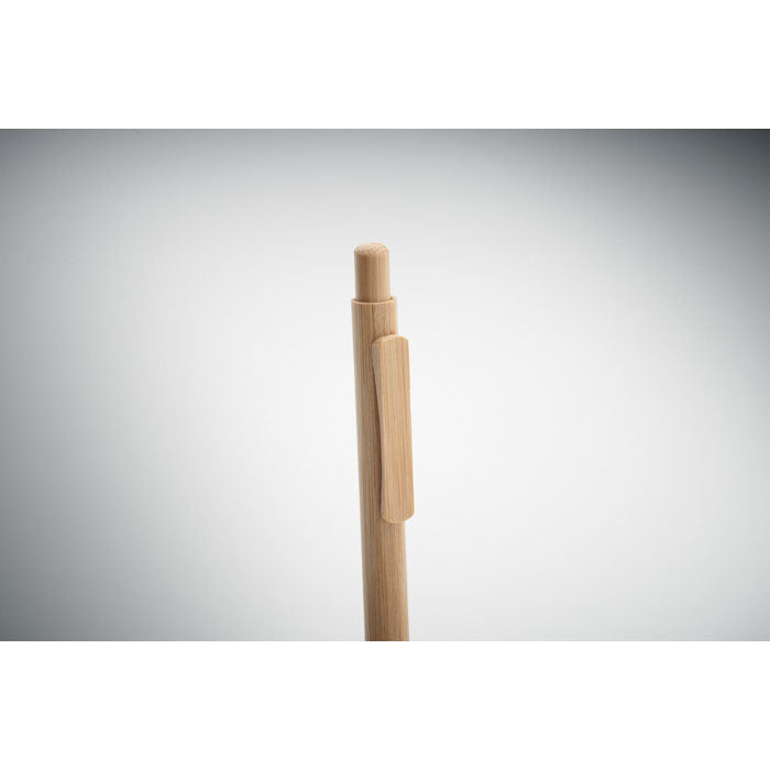 Branded Bamboo Push Button Pen without branding