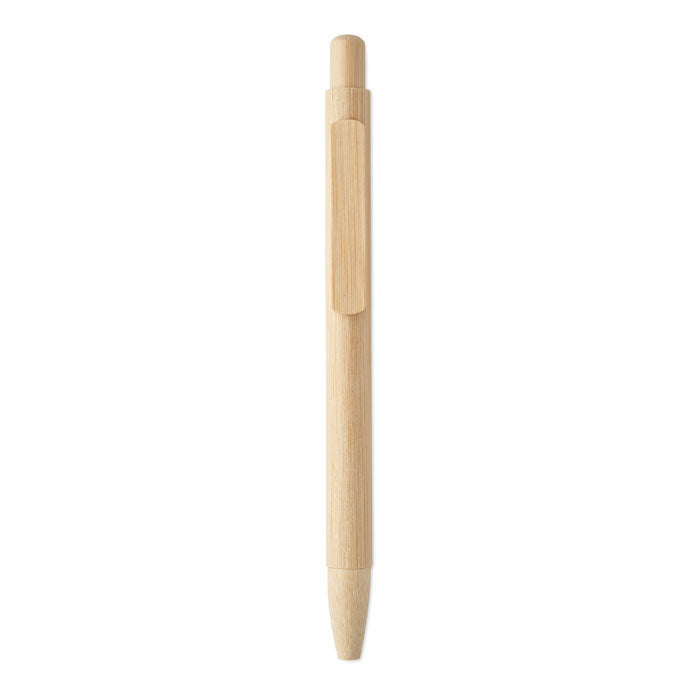 Branded Bamboo Push Button Pen without branding