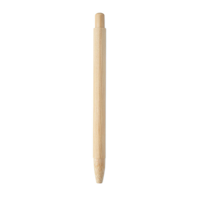 Branded Bamboo Push Button Pen without branding