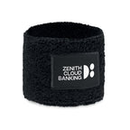 Branded Polycotton Wristband in Black