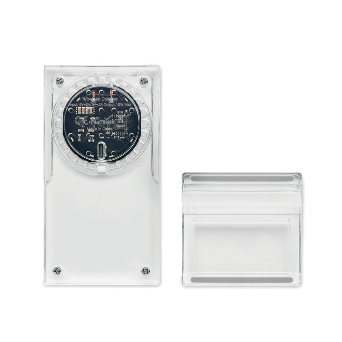 Branded Acrylic Wireless Charger with Phone Stand without branding