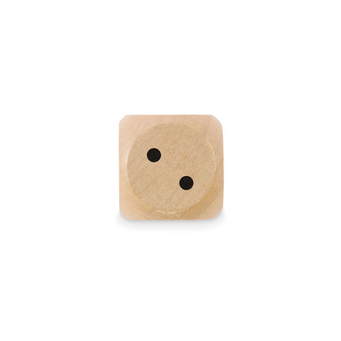 Branded Schima Wood Dice - 3cm without branding